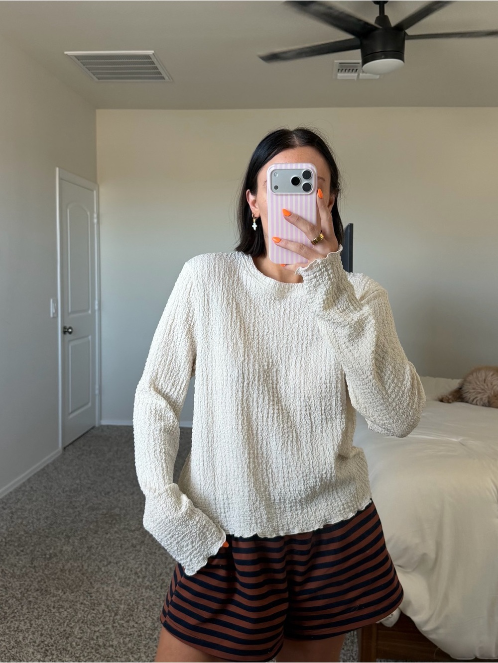 A new day long sleeve crinkle top
